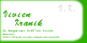 vivien kranik business card